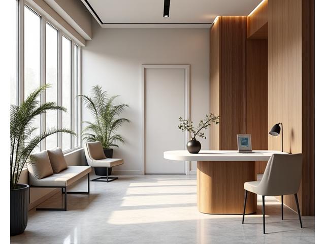 Intérieur élégant du bureau d'Atelier Lumina à Paris