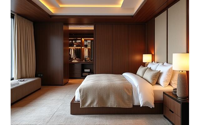 Chambre parentale luxueuse avec dressing intégré